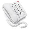 Binatone Big Button 110 Corded Phone, Wall Mountable, Hearing Aid Compatible, Redial Button - White