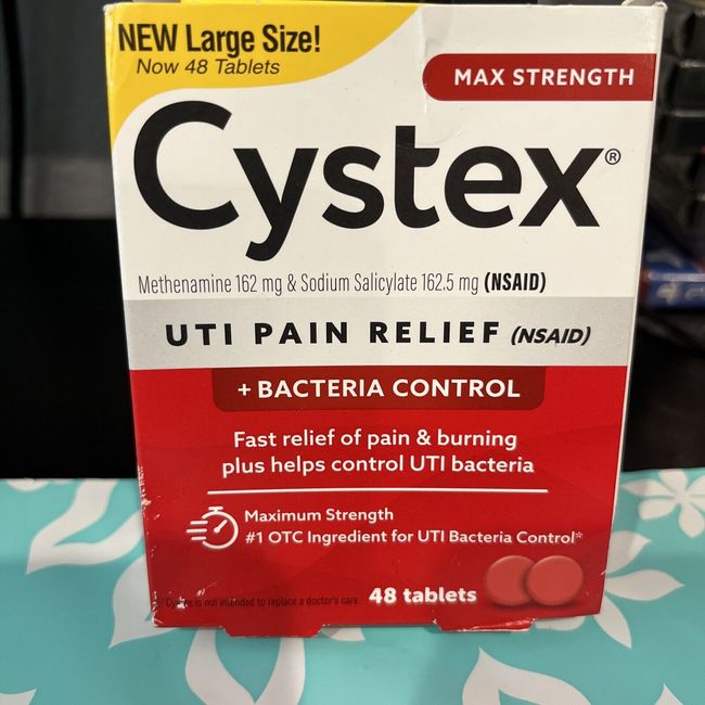 Cystex UTI Pain Relief Maximum Strength Relieves Pain & Urgency of Urinating ...