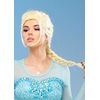 Womens Deluxe Elsa Style Blonde Plaited Wig