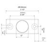 SureClose Post Mounting Brackets for Flush Mount Gate Hinges