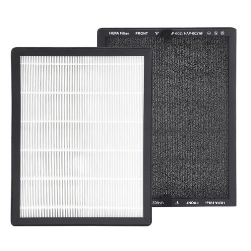 2 Pack HAP602 Replacement Filter Compatible with ECOSELF HAP602 / HAP602WF Air Purifier, 3 IN 1, H13 True Hepa with High-Efficiency Activated Carbon and Pre-Filter