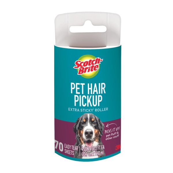 Scotch-Brite Pet Hair Roller: 4 in. Width (Natural) / 70 Sheets Refill