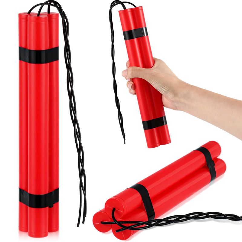Sratte 6 Stick Fake Red TNT Stick Plastic Pretend Explosive Bomb Pack ...