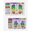 Set2: Rainbow® FOOT & HAND Reflexology/Acupressure Massage CARDS/SmChart-InnerLt