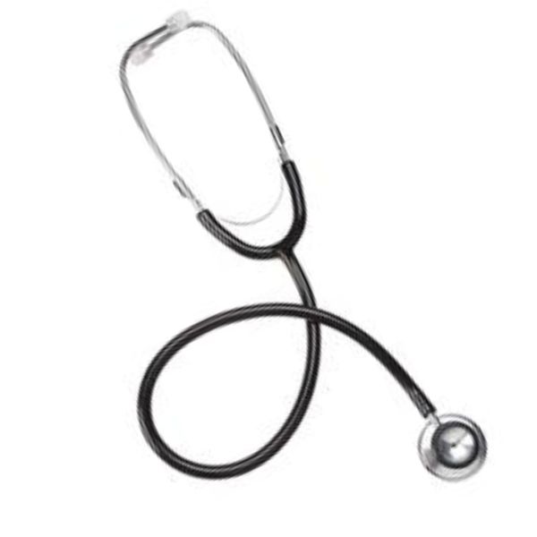 Cardinal Health Dual-head Stethoscope, Adult, Black 22 inch Vinyl Y-tubing