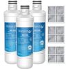 Waterdrop Replacement for LG® LT1000P® Refrigerator Water & Air Filter，3 Combo