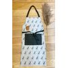EliteKoopers 1Pcs Grey Kitchen Apron With Stag Print Design