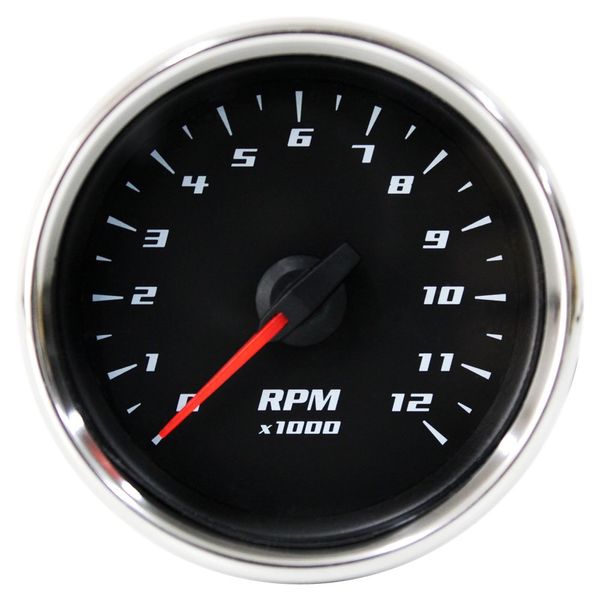Auto Gauge Motorcycle Universal Tachometer, 2.4 inches (60 mm), Additional Meter, White LED
