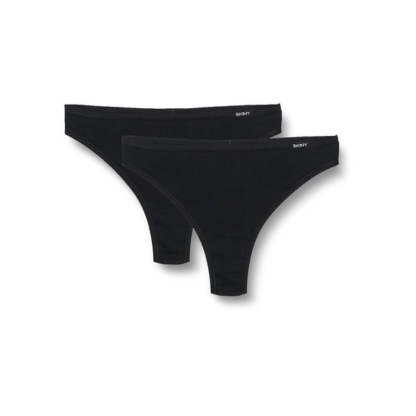 Skiny Women's Advantage String - Black - Schwarz (7665 BLACK) - 10 (Brand size: 36)