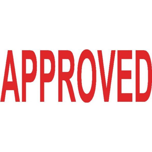 Colop "Approved" Green Line Word Stamp - Red