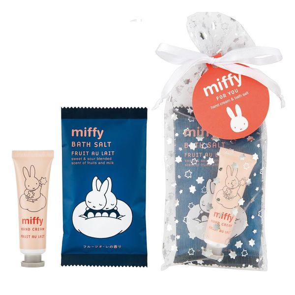 miffy miffy for you petit gift fruit au lait 1 set (hand cream 10mL bath salt 40g)