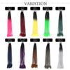 Tefure Q37-C20 Dance Extensions, Kids, Braided Hair Removal, Blue Silver