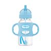Dr. Brown's Wide-Neck Sippy Straw Bottle with Handles, Blue