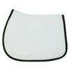 TuffRider Basic All Purpose Saddle Pad w/Trim and Piping - White/Hunter/Burgundy Standard