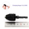Keyless Drill Chuck Adapter 0.3-6.5mm Quick Change 1/4” Hex Shank Drill Bits Chuck for Micro Drill Bit Drill Chuck Adapter Conversion Tool