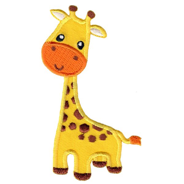 PatchMommy Giraffe Patch, Iron On/Sew On - Embroidered Applique Motif for Children Kids Baby