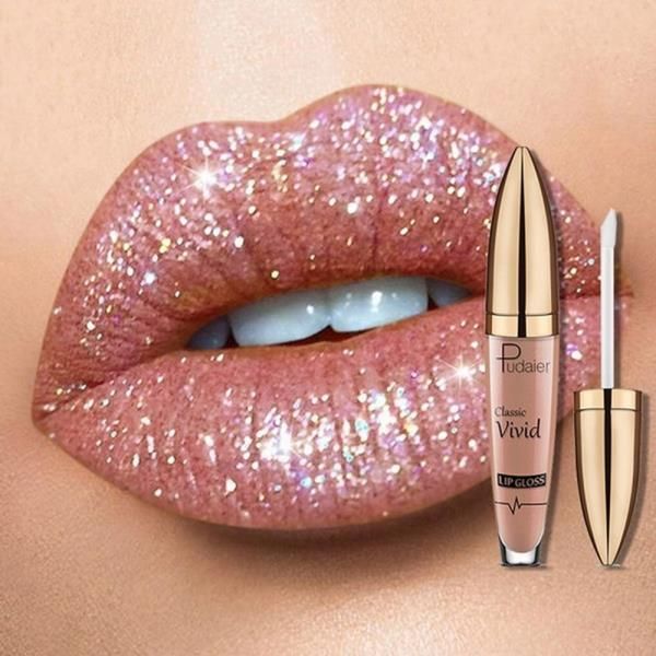 Lipstick Waterproof Diamond Shimmer Glitter Lip Gloss Matte Liquid Lipstick Pearl Color Makeup 18 Colors