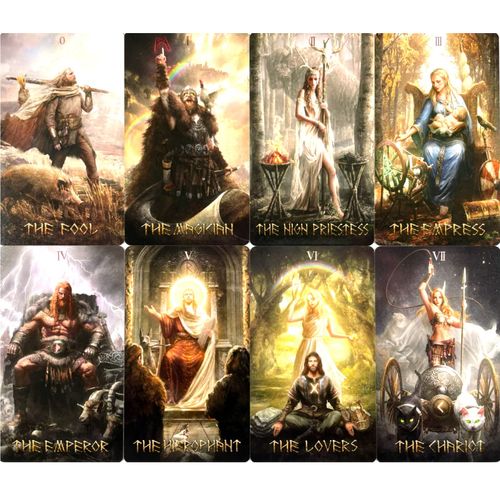 Tarot Cards, 78 Cards, Weighted Edition, Tarot Divination, Lunic, Tarot Runic Tarot, Japanese Instruction Manual Included (English Language Not Guaranteed)
