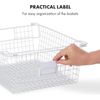 XXL Stackable Wire Baskets for Organizing — Set of 2 White Wire Storage Granrosi