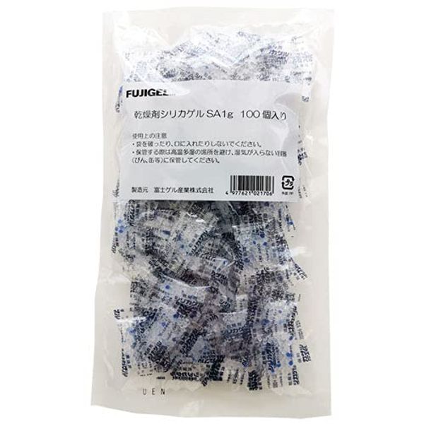 Fuji Gel Industry Silica Gel Food Desiccant Camera, Sweets, Dry Food, Pet Food, Hearing Aid, A-Type, Commercial Use, 0.04 oz (1 g) x 100 Pieces x 1 Bag