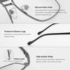 RB.Pilot Reading Glasses for Men Square Double Bridge Blue Light Blocking Computer Readers (grayness, 1.50)