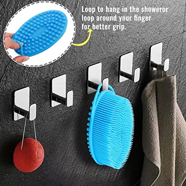 Silicone Body Scrubber Loofah - Set of 3 Soft Exfoliating Body Bath Shower  Scrubber Loofsh Brush for Sensitive Kids Women Men All Kinds of Skin