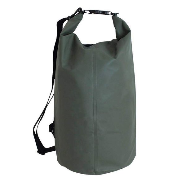 WHATNOT Dry Bag, 30L Waterproof Bag, Drum Shape, Olive Plain, Storage Bag, For Outdoors, Disaster Prevention, Mountain Climbing, Travel, Shoulder Bag, Handbag, Backpack, Bag