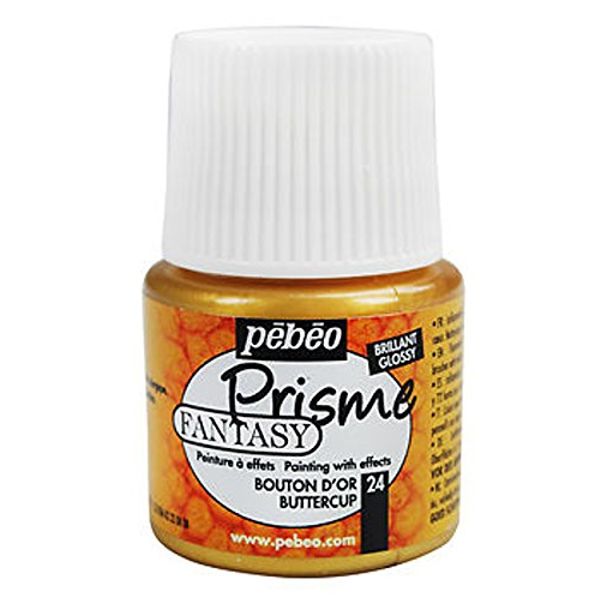 Pebeo Fantasy Prisme Multi Surface Craft Paint 45ml Pots (Buttercup)