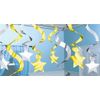 Amscan Decoration Hanging Swirl, Stars Silver/Gold