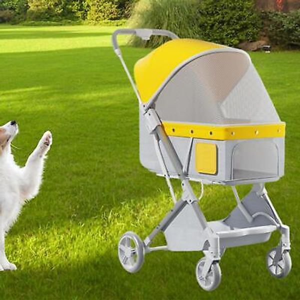 Pet Travel Stroller Lightweight Walking Dog Cat Pushchair for Cats Small Pet