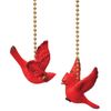 Cardinal Fan Pulls, Set of 2