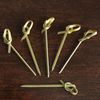 TABLECLOTHSFACTORY 1000 Pcs - 2.75" Appealing Knotted Disposable Natural Bamboo Picks