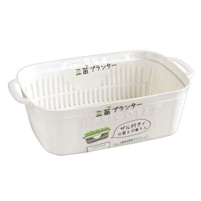 Yamada Chemical Co., Ltd. Pea Seedling Planter, White, 8.3 x 4.9 x Height 2.5 inches (21 x 12.5 x 6.4 cm)