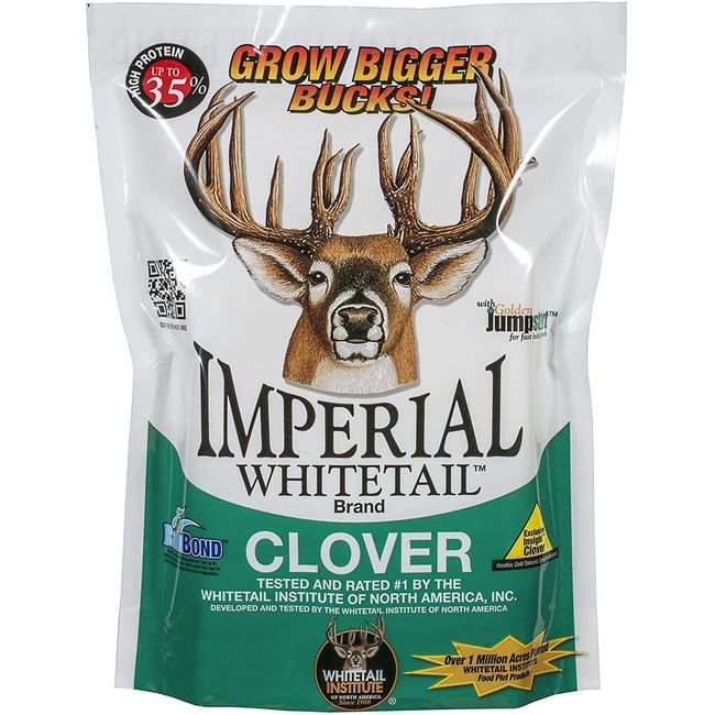Whitetail Institute Imperial Clover Food Plot Seed (Spring and Fall Planting), 18-Pound (2.25 Acres)