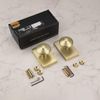 NCSEN Satin Brass Door knobs Interior for Closet, UFO Gold Door Knobs Dummy Door Handles