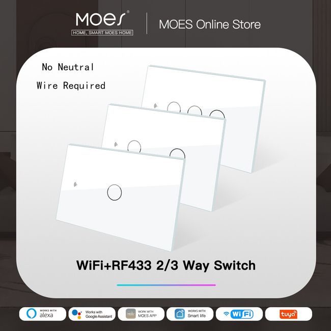 Single live wire zigbee switch from Moes 