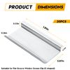 ​​Universal Aluminum Window Screen Pull Tabs Replacement, 20-Pack Durable UV-Resistant Breakage-Proof Flat Groove (C-Shaped) Clip Tabs - Better Than Plastic
