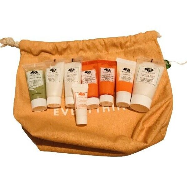 Origins Sampler Gift Set: Face Wash, Face mask, Brightening Serum,  ￼Gel moistur