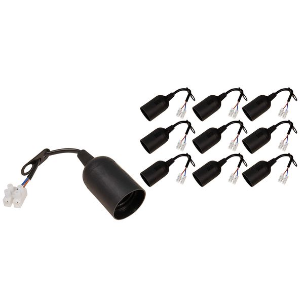 McShine - Renovation Socket E27 with 11cm Cable and Hanger Pack of 10