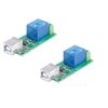 DollaTek 2Pcs DC 5V 1-Channel Relay Module Free Driver USB Control Switch PC Intelligent Control