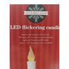 2- December Home LED Flickering Candle - Gold Battery - Auto Timer - 9" NEW