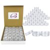 Beauticom 3G/3ML Round Clear Jars with Screw Cap Lids (Quantity: 200pcs)