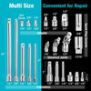 DURATECH 22PC Drive Tool Accessory Set Socket Adapters Extension Bars Steel