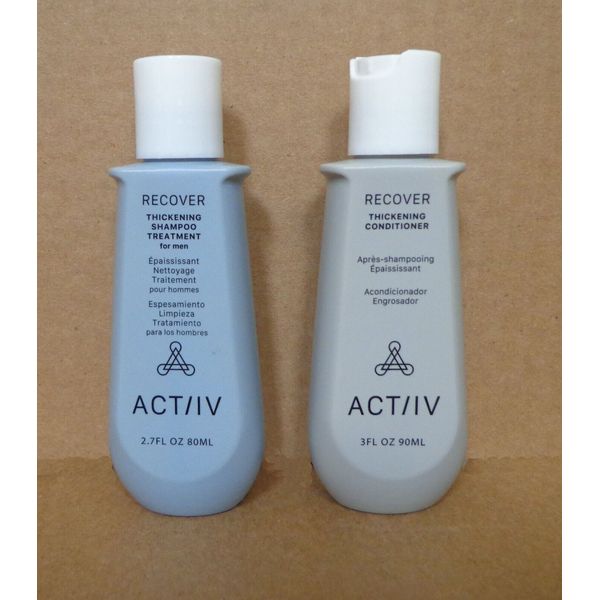 ACTIIV Men Recover Travel Kit Thickening Shampoo 2.7oz Conditioner 3oz THICKER