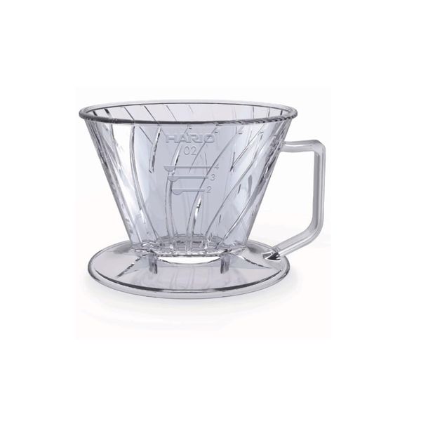 Hario Pegasus Flat Bottom Dripper, Size 02, Clear