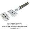 Parker Safety Razor, 65R Super Heavyweight Gray and Gold Double Edge Safety Razor & 5 Parker Blade Refills
