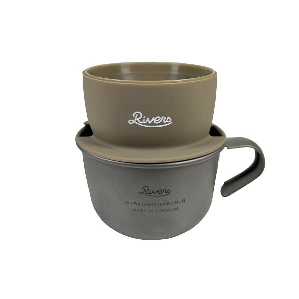 RIVERS RIVERS Micro Coffee Dripper 2 & Ultra Light Hiker Mug Stance Scape (Small, Tan)