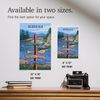 Lantern Press 8x12 Art Print, Nebraska, Signpost, River
