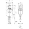 Waterproof toggle switch ON-OFF-ON IS-453WP (hex nut, waterproof cap, rubber gasket included)