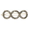 France Luxe Triple Circle Tige Boule Barrette - Opera Silver